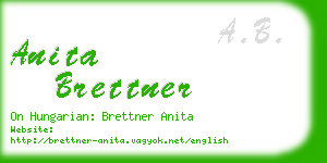 anita brettner business card